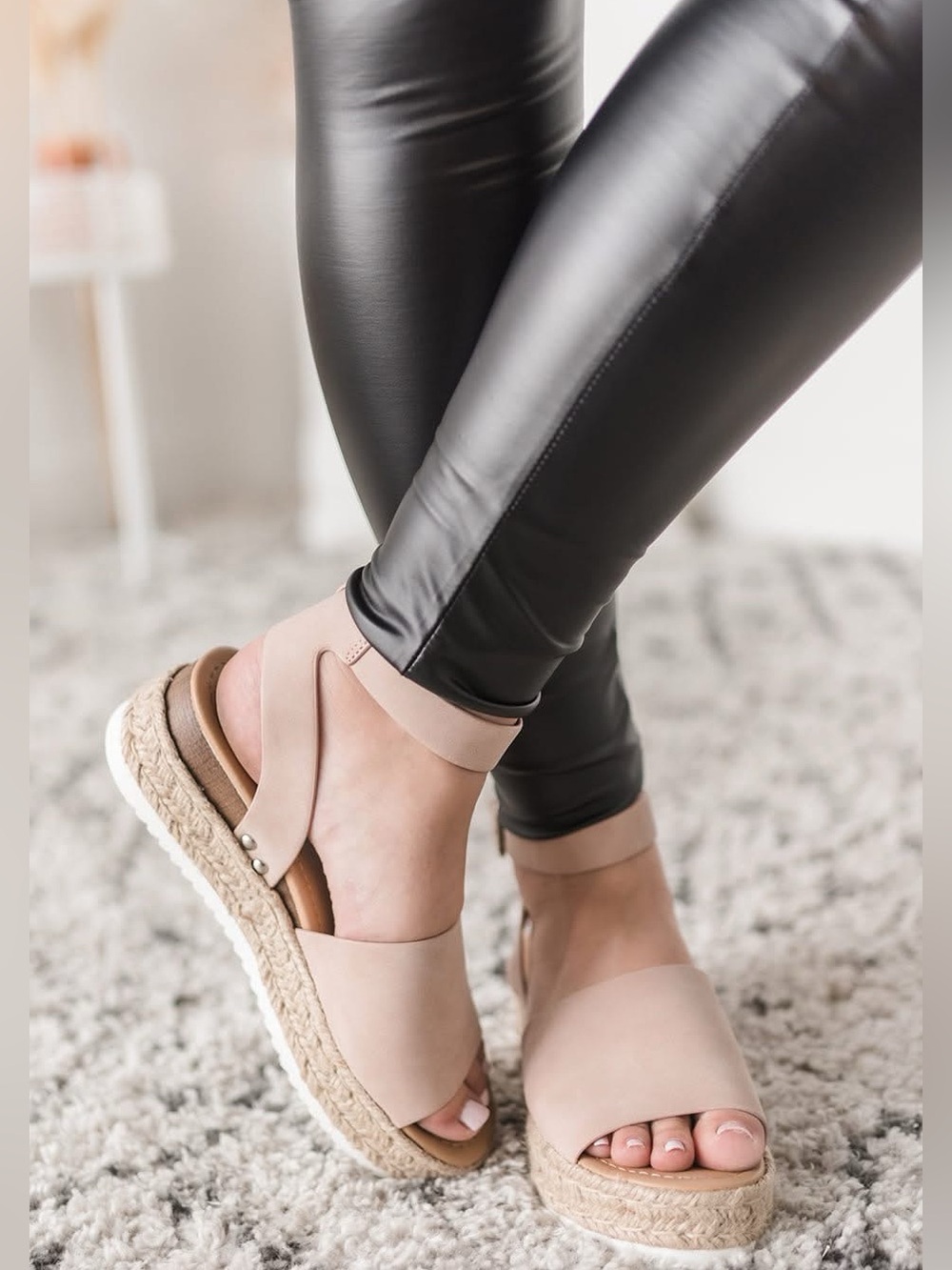 Soda | Sunshine On My Mind Espadrilles (NWT) Blush Nubuck, Size 8.5